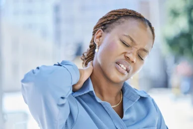 A woman in chronic pain in North Dallas